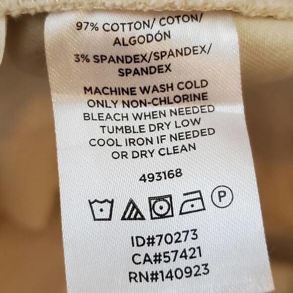 Loft Womens Chino Bermuda Shorts Beige Casual Everyday Mid Length Size 4 New - Picture 7 of 8